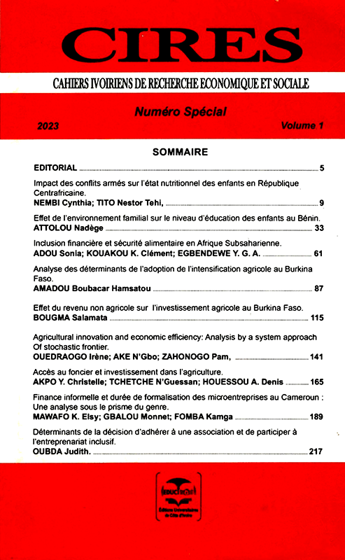 Couverture revue Vol.1